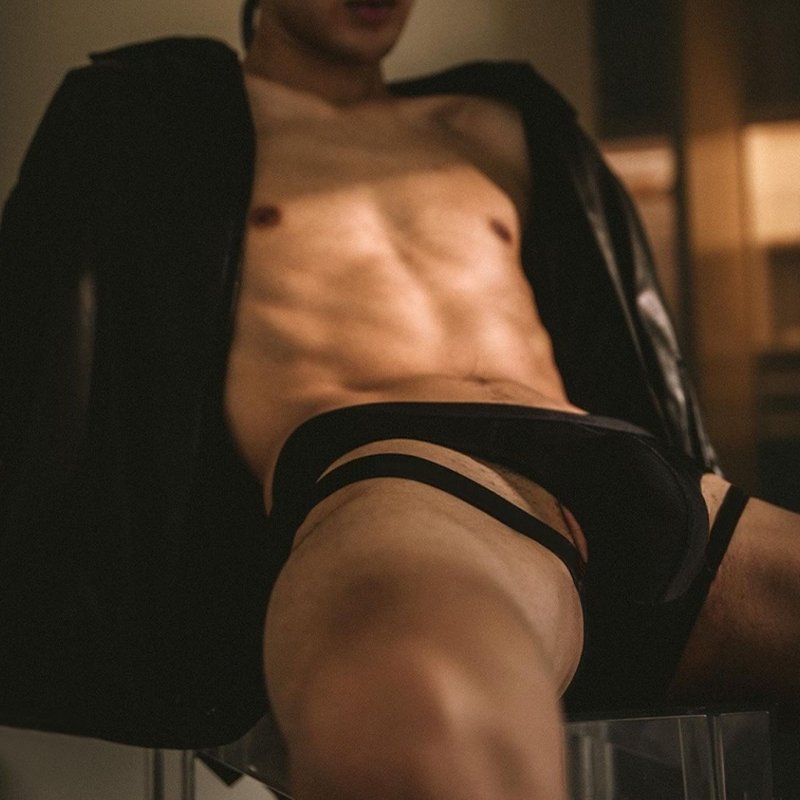 【ADANNU】Men's Briefs Sexy Embossed Pattern - Men's Underwear - Cotton & Hemp 