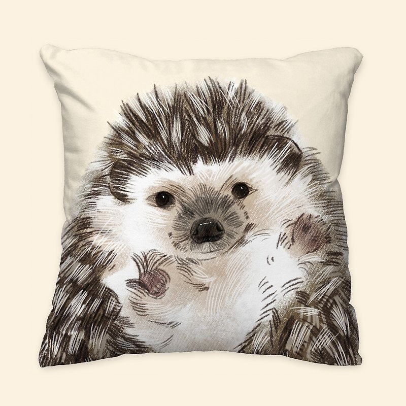 [I will always love you] Classic hedgehog pillow animal pillow/pillow/cushion - Pillows & Cushions - Cotton & Hemp Yellow
