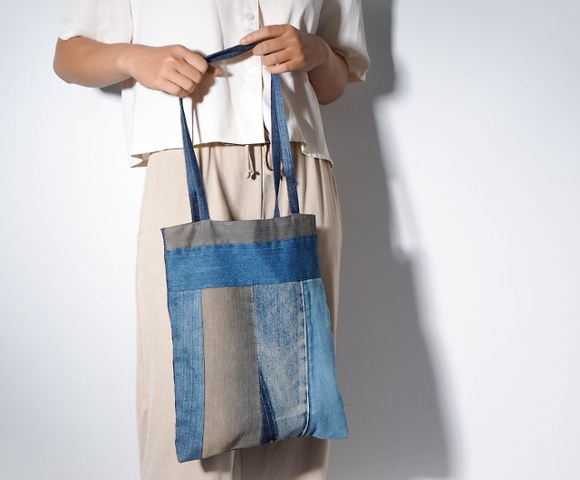 Denim Shoulder Bags Handbags, Denim Shopping Bag, Denim Tote Bag