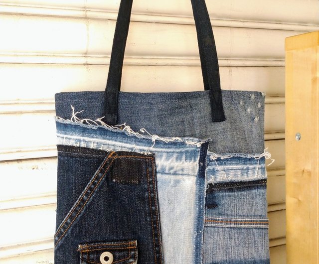 Handmade Upcycled Denim Jeans Fabric Purse Coin Purse Card 