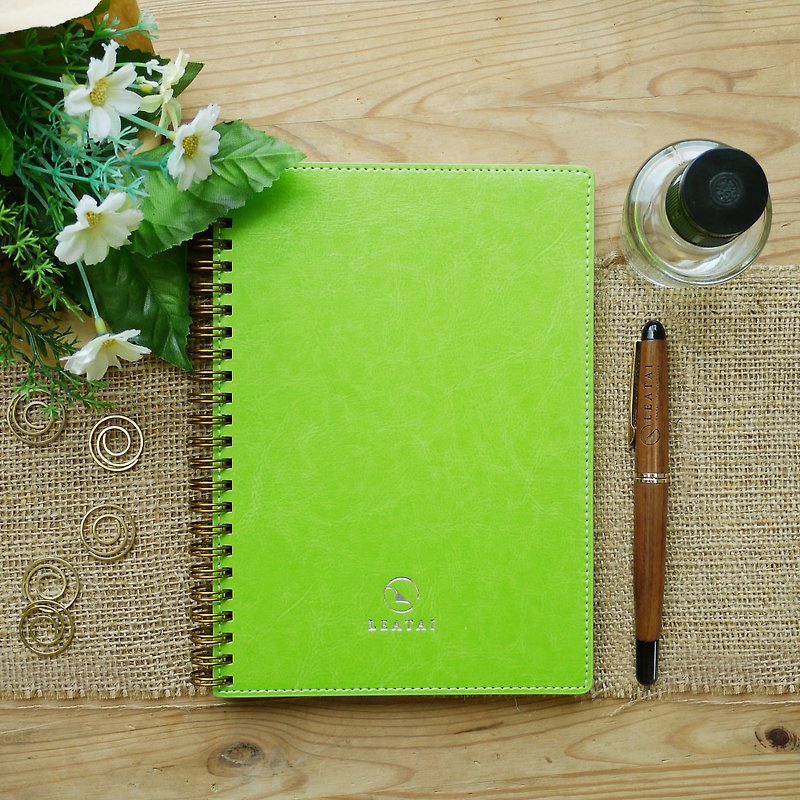Spiral Planner-PU leather-Green - Notebooks & Journals - Faux Leather Green