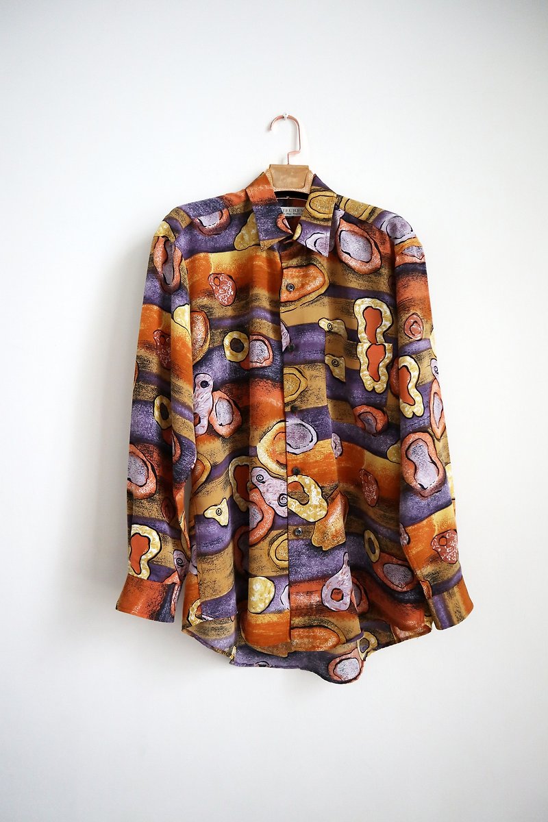 Pumpkin Vintage. Vintage printed shirt - เสื้อเชิ้ตผู้ชาย - วัสดุอื่นๆ 