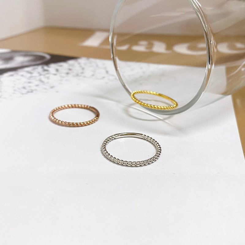925 sterling silver | small twist roll_ring - General Rings - Precious Metals 