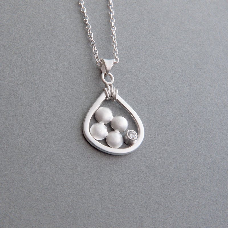 Jewelry bottle - sterling silver zircon necklace