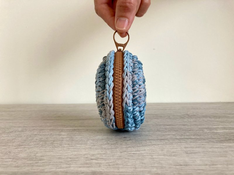 shell storage bag coin purse cotton handwoven - Coin Purses - Cotton & Hemp Multicolor