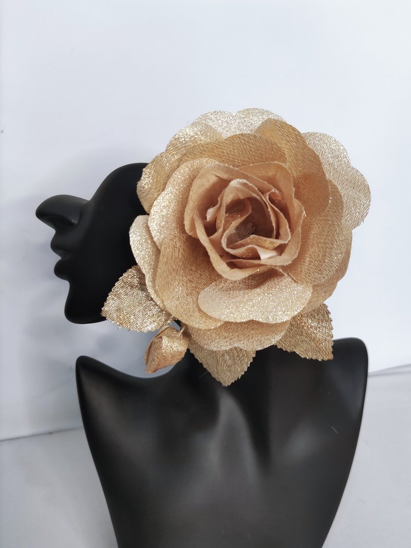 Niche customized clothing accessories lace corsage headdress styling So Easy - เข็มกลัด/ข้อมือดอกไม้ - เส้นใยสังเคราะห์ 