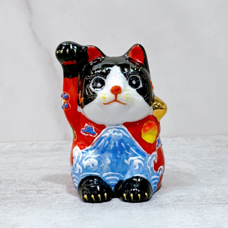 【旭富一對】日本九谷燒招財貓 | 太陽富士 - 一對 - 擺飾/家飾品 - 瓷 多色