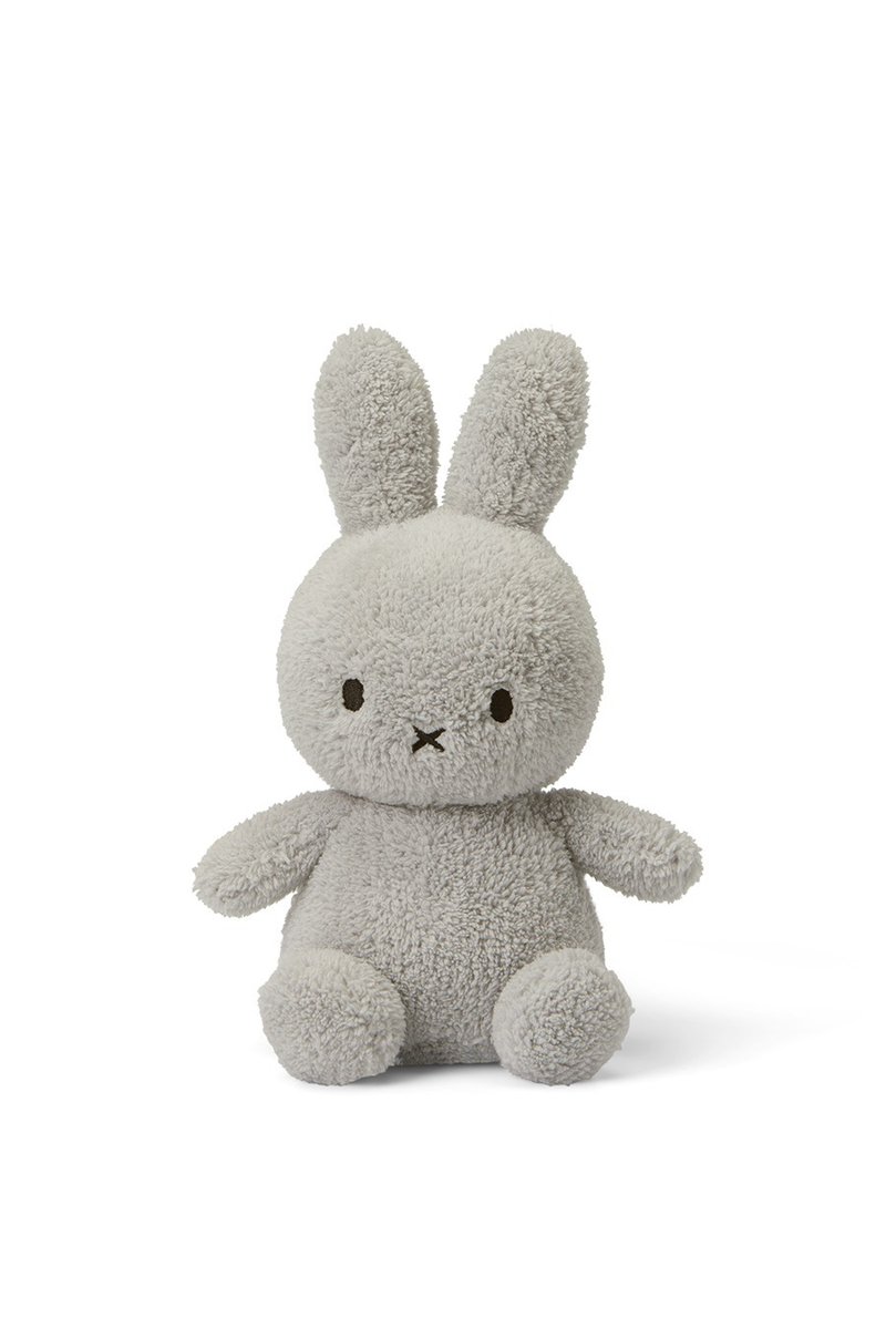 荷蘭 Bon Ton Toys | Miffy 米飛兔絨毛娃娃 Terry系列 淺灰 23cm - 公仔/玩偶 - 其他材質 灰色