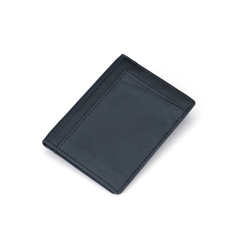 Kings Collection Grained Leather Card Holder CH19002 Black - Card Holders & Cases - Genuine Leather Black