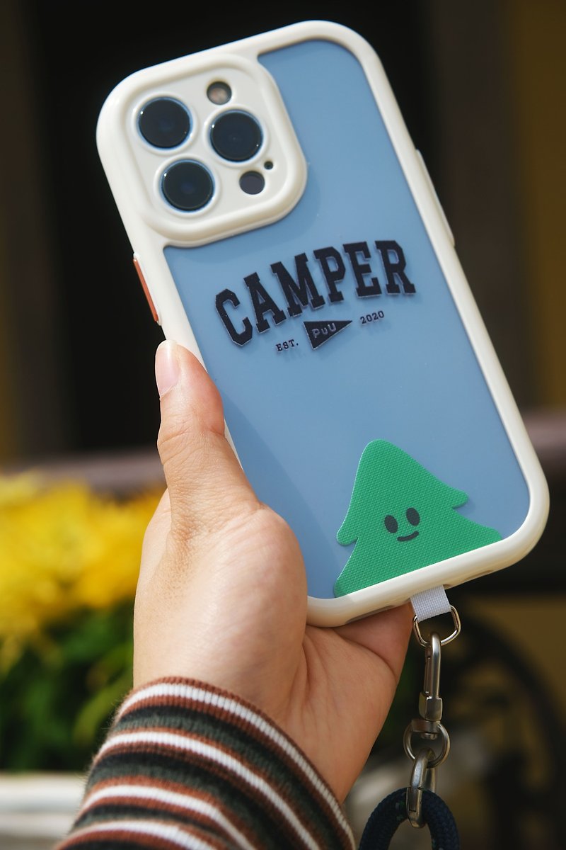Camper Puu tree phone clip and 8mm thick lanyard Christmas gift - เชือก/สายคล้อง - ไฟเบอร์อื่นๆ 