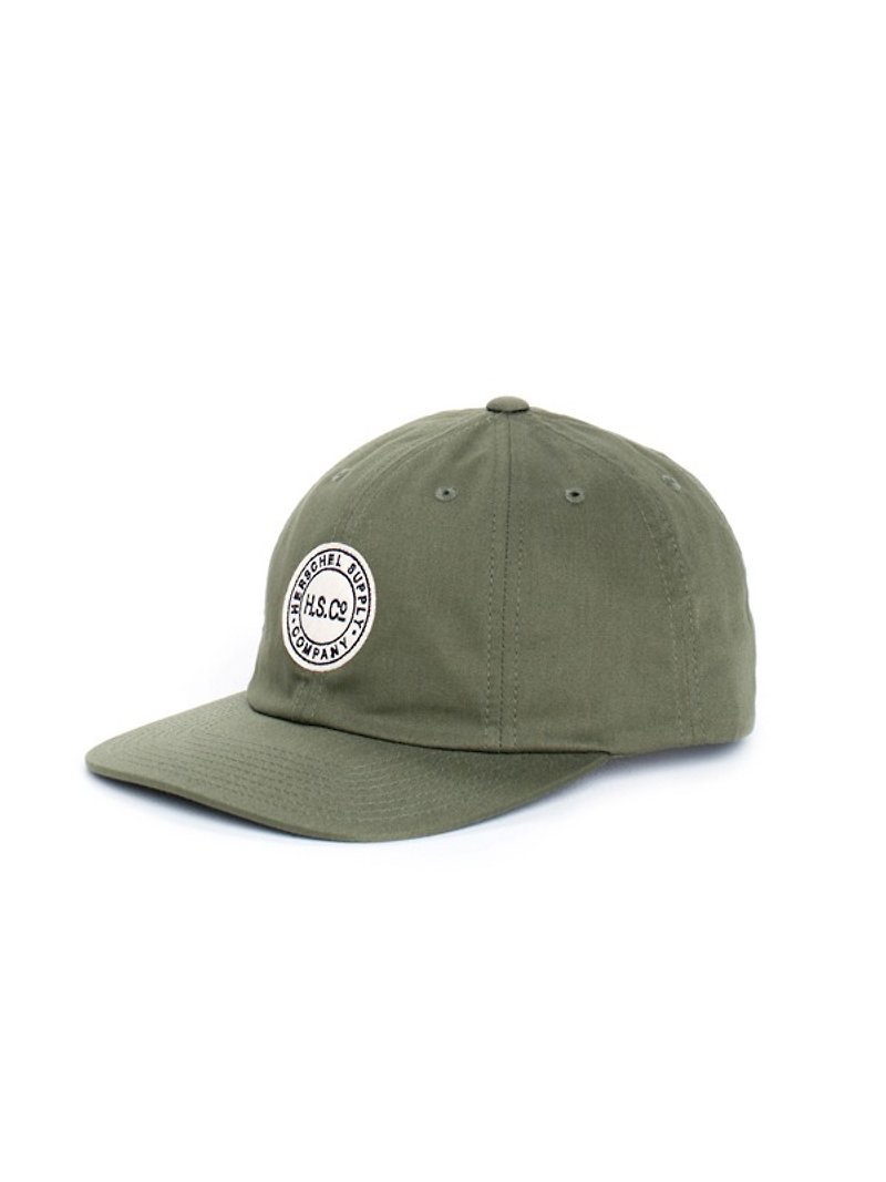【嚴選】Herschel Glenwood系列 LOGO棒球帽 加拿大品牌 男女皆可戴 軍綠色 剩最後一頂 - 帽子 - 棉．麻 