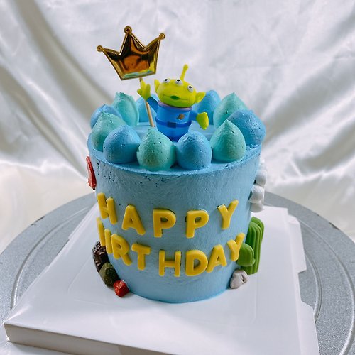 GJ.cake 童趣小世界 三眼怪 迪士尼 生日蛋糕 客製 卡通 4 6吋 面交