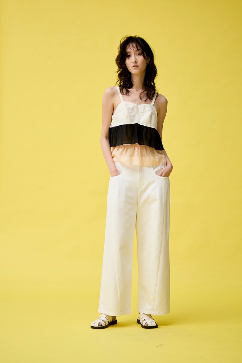 圓圓口袋長褲 - 女長褲 - 其他材質 