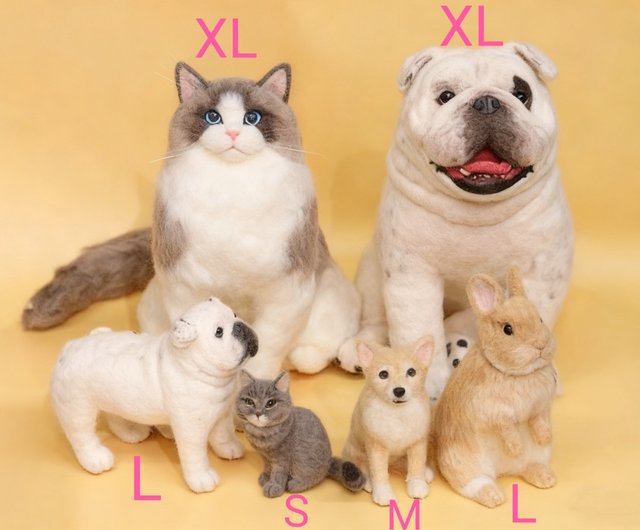 オーダーメイドペット】羊毛フェルト、うちの子 犬ぬいぐるみ