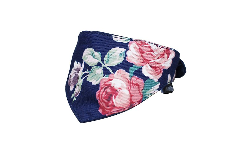 Pet triangle towel / scarf classic rose 5L - Collars & Leashes - Cotton & Hemp Blue