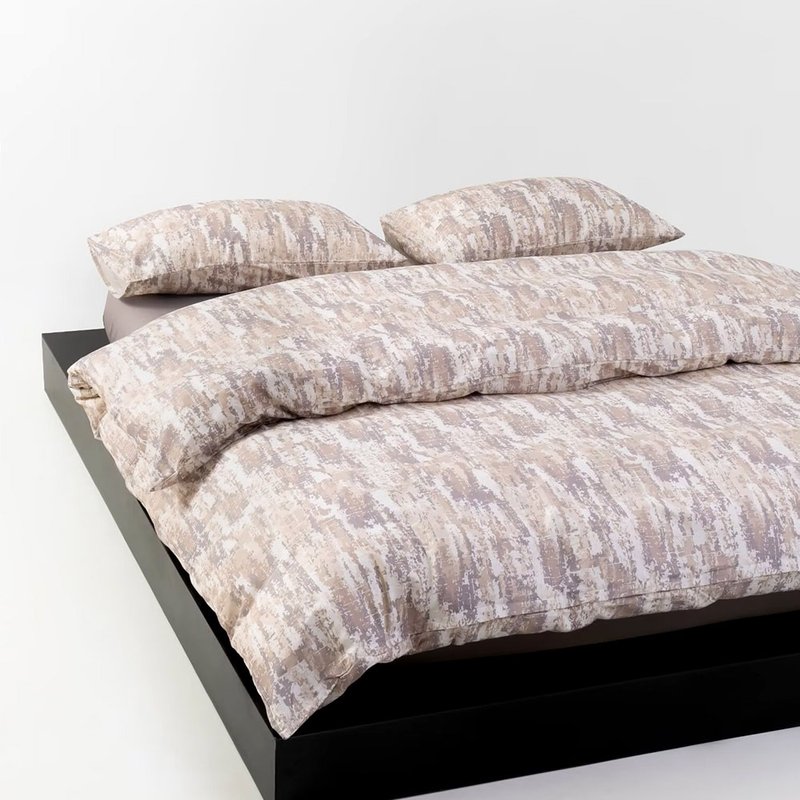 HOYACASA 精梳棉兩用被床包組(天絲入棉30%)－紫煙織影 (單/雙/加 - 寢具/床包 - 棉．麻 紫色