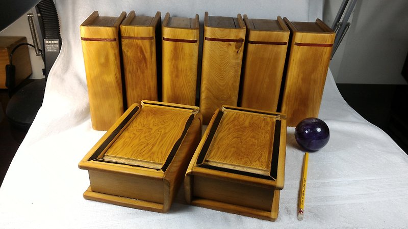 Taiwan yellow cypress wood boxes of books - Other - Wood 
