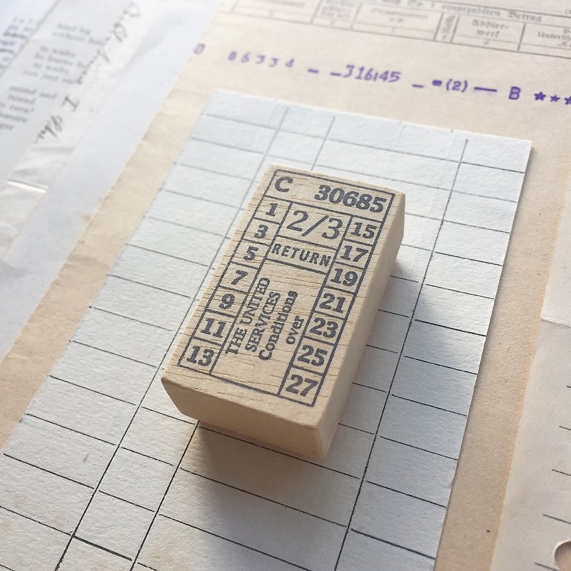 Ticket stamp - C - Stamps & Stamp Pads - Wood 