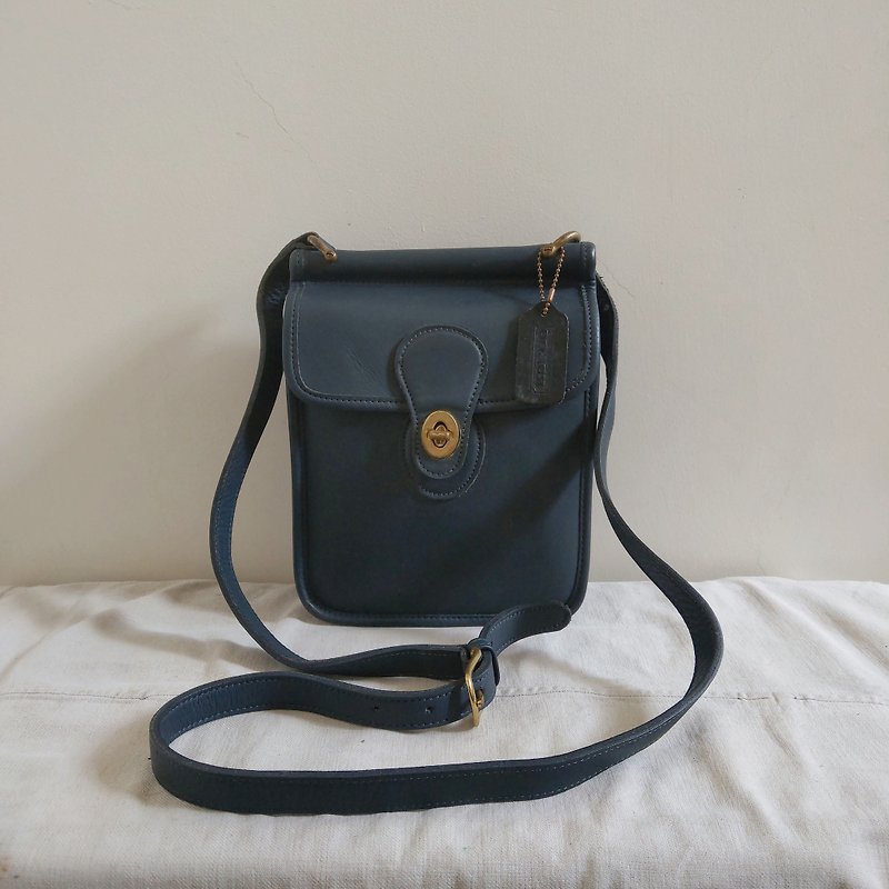 Leather bag_B011_COACH - กระเป๋าแมสเซนเจอร์ - หนังแท้ สีน้ำเงิน