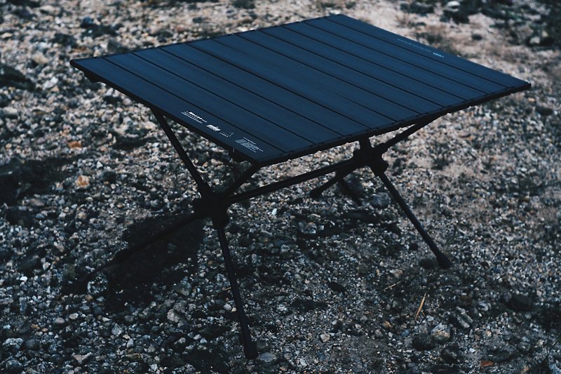 LHOKA fearless black outdoor folding table - ชุดเดินป่า - โลหะ สีดำ