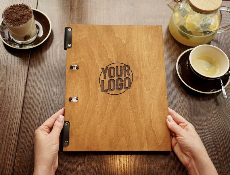 Personalized Wooden Menu, Engraved Wooden Menu Folder with Customizable Options - อื่นๆ - ไม้ หลากหลายสี