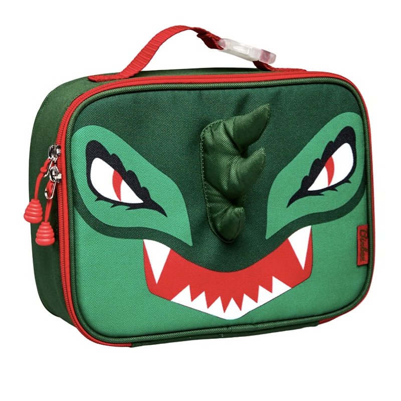 American Bixbee3D Animal Childlike Series-Heroic Green Dinosaur Insulation Bag - กระเป๋าถือ - เส้นใยสังเคราะห์ สีเขียว