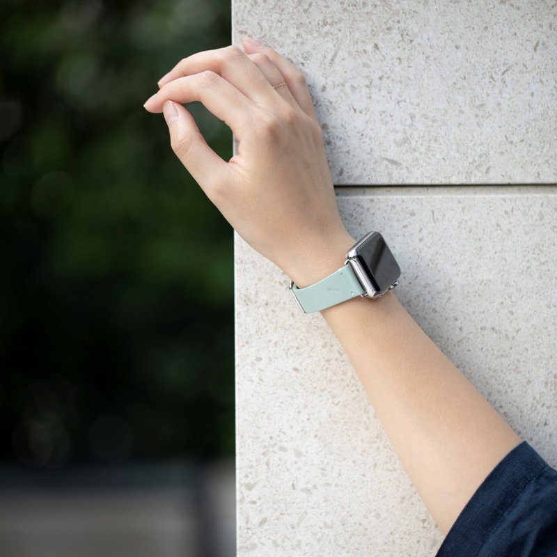 Native Union | Apple Watch Strap 經典皮革錶帶 - 薄荷綠 - 手機配件 - 真皮 綠色