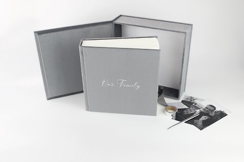 Julia Lenfer Album Workshop Family album, photo album, wedding guest book, Storage box, Velvet covering.