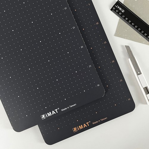 iMAT 愛桌墊 【多功能摺疊墊】iMAT翻轉切割墊1.0 曜石黑 雙色 手作推薦1.5mm
