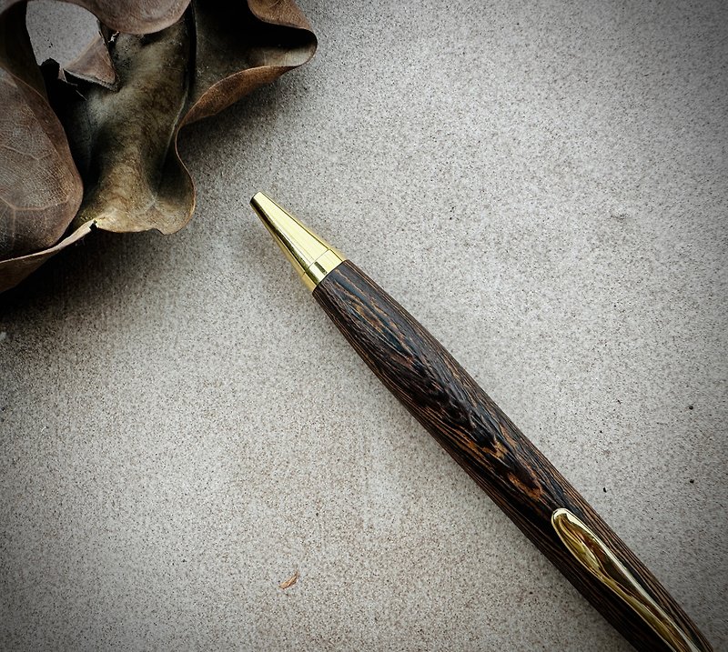 Iron knife wood ballpoint pen (gold) - ปากกา - ไม้ 