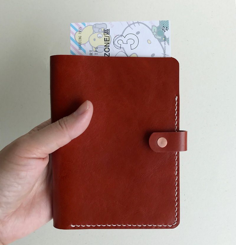 Seattle leather passport holder / twilight red - Passport Holders & Cases - Genuine Leather Orange