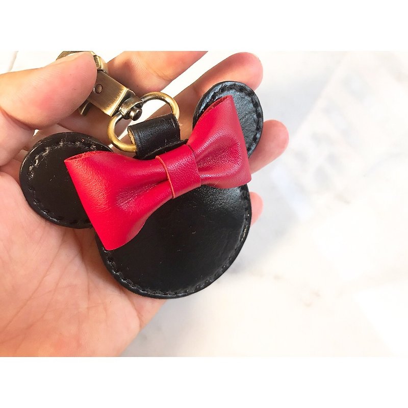 Miti gogoro key key holster leather cord customized pattern free engraving - ที่ห้อยกุญแจ - หนังแท้ สีดำ