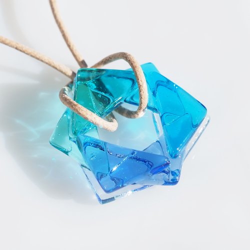 Happy Glass Caprice 金平糖ガラス(こんぺいとう【ソーダ】)ネックレス【受注製作】