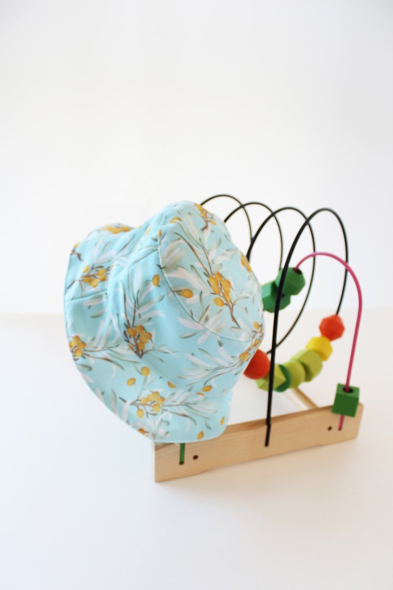 C'est parti olive print baby fisherman hat/baby hat/sun hat/double-sided/printed - Baby Hats & Headbands - Polyester Blue