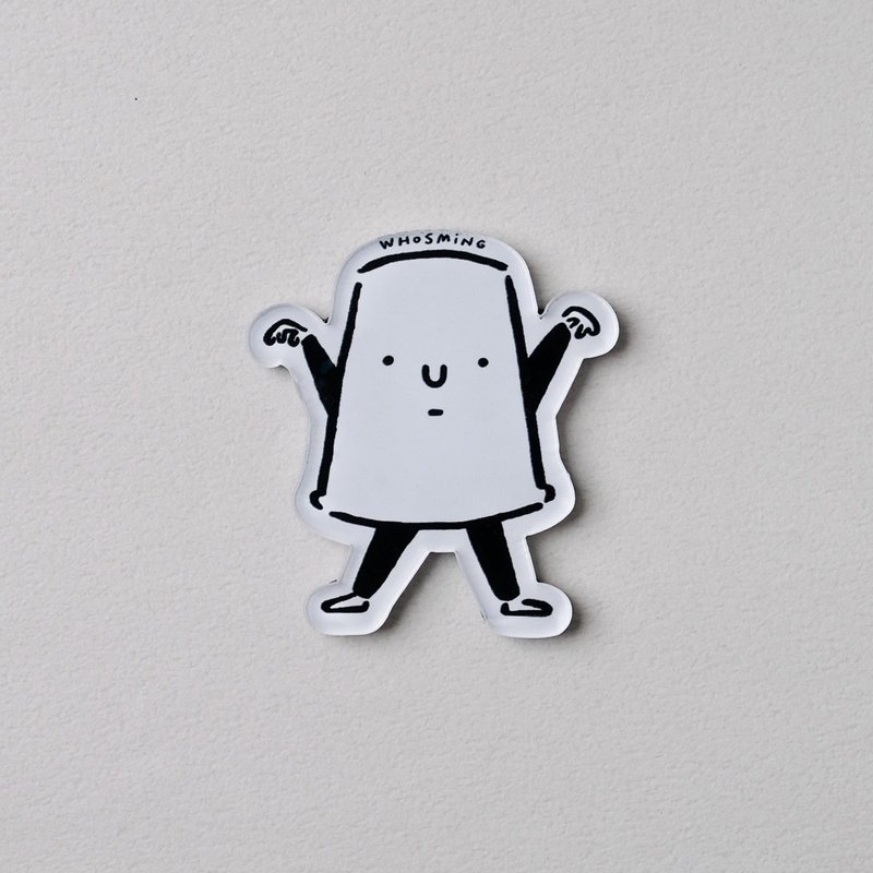 Styling Magnet - Paper Cup Man - Magnets - Plastic White