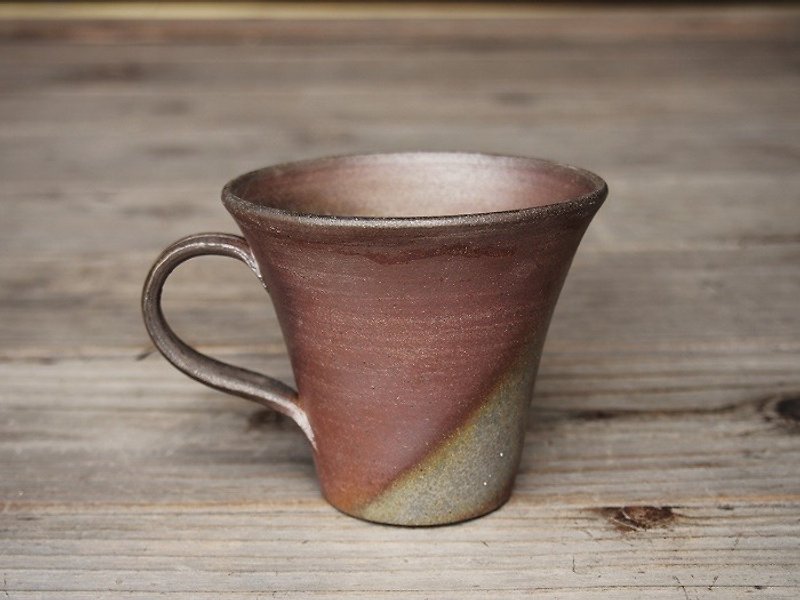 日本岡山備前 陶器 咖啡杯（中）c1-028 - 咖啡杯/馬克杯 - 陶 咖啡色