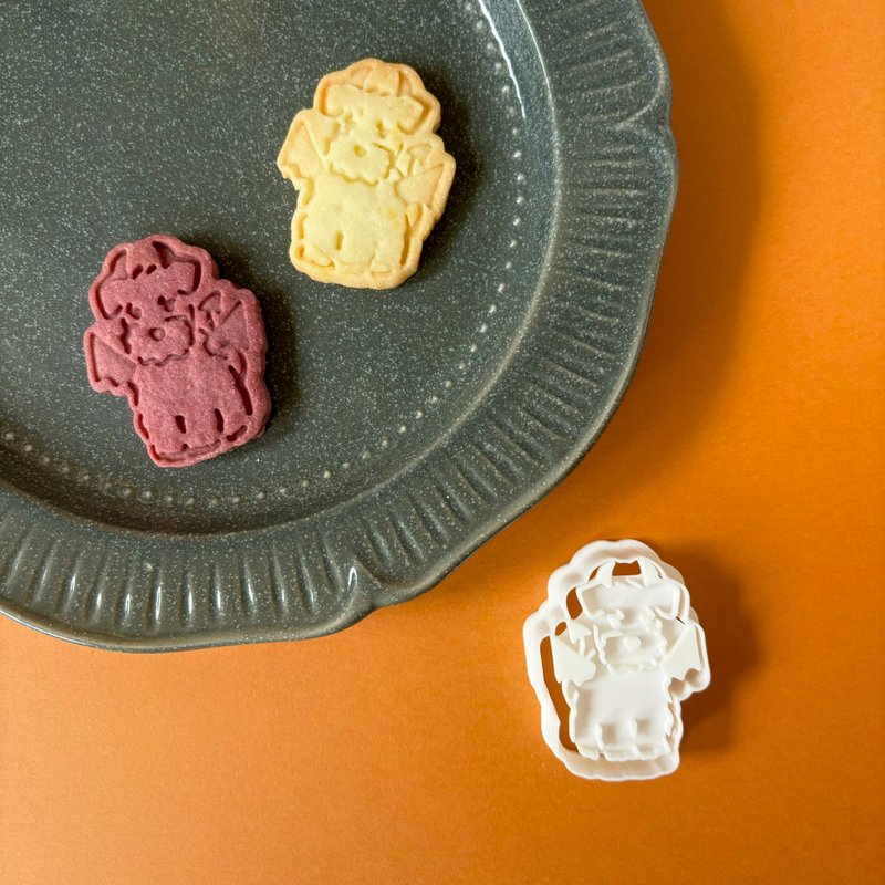 Schnauzer Devil Dog Halloween Cookie Cutter - Cookware - Plastic White