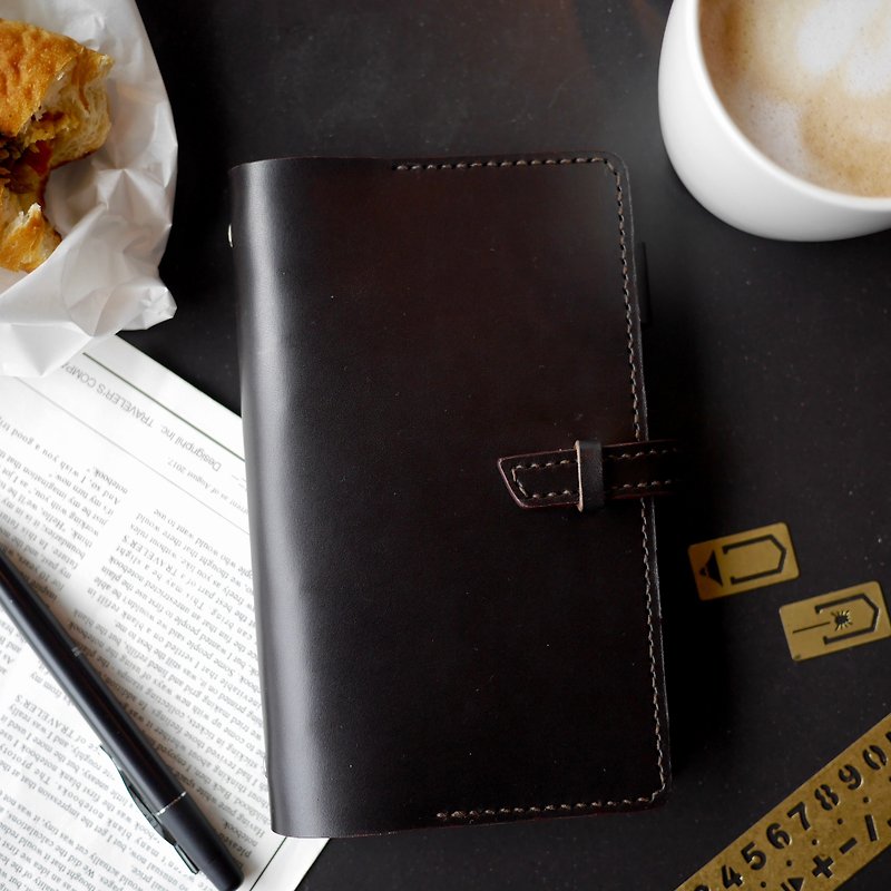 <Experience activity> leather hand-stitched leather six-hole loose-leaf notebook / hand book - Leather Goods - Genuine Leather 
