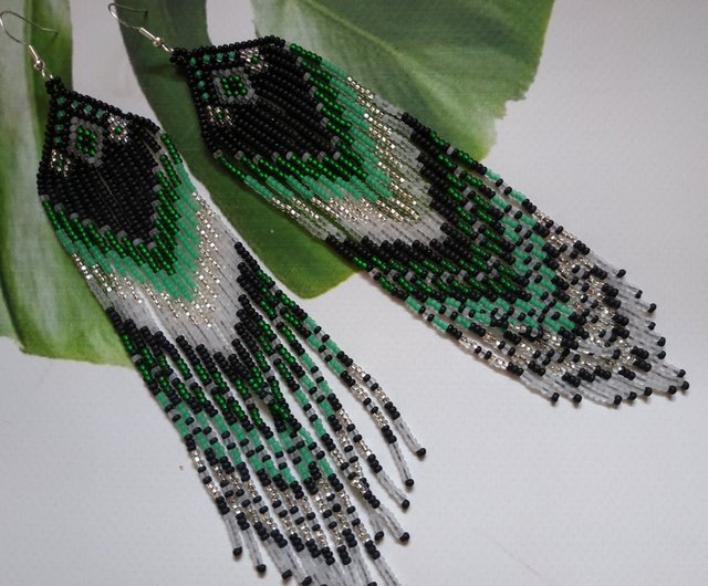 DIY Beaded Fringe Earrings Kit - Spring Green