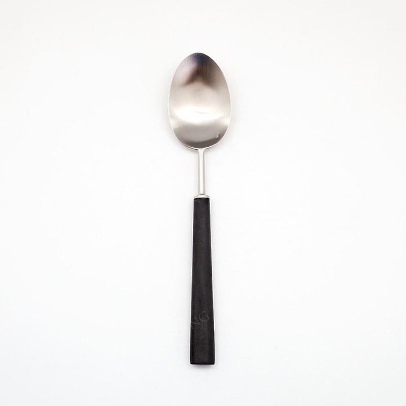 葡萄牙 Cutipol | EBONY / 黑銀17.8CM點心匙 - 餐具/刀叉湯匙 - 不鏽鋼 銀色