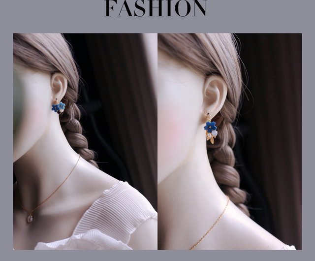 Blue hot sale heavy earrings