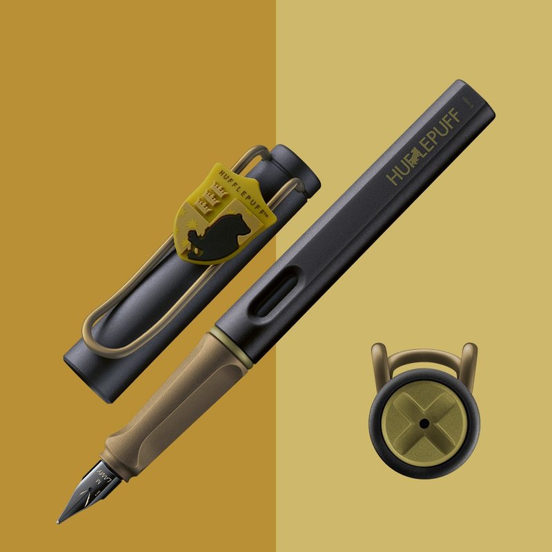 【不可刻字】LAMY 鋼筆 限量/SAFARI-Harry Potter赫夫帕夫 黃色 - 鋼筆 - 塑膠 黑色