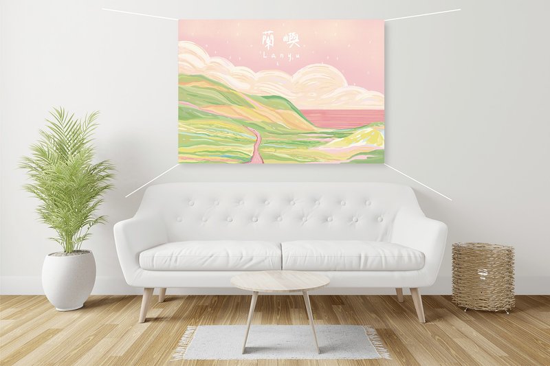 Memories of Travel-Lanyu Grassland | Hanging Cloth | Cloth Mantle | Home Decoration - Posters - Polyester Multicolor