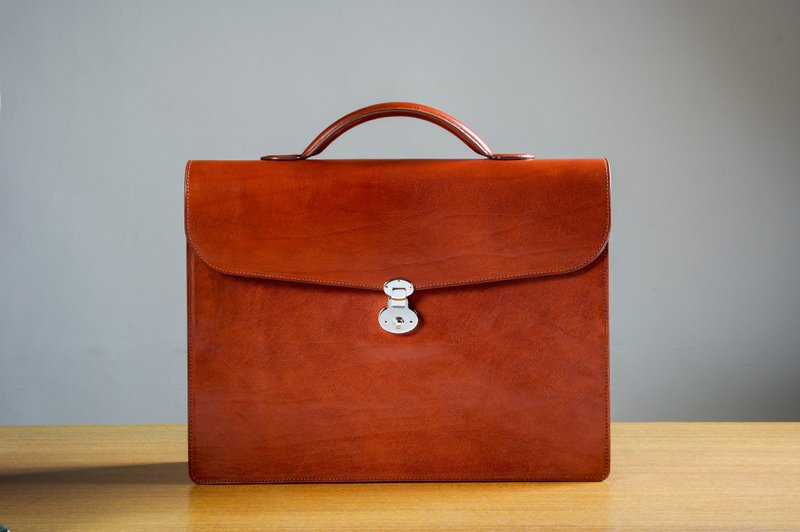 Genuine leather classic briefcase - กระเป๋าเอกสาร - หนังแท้ 