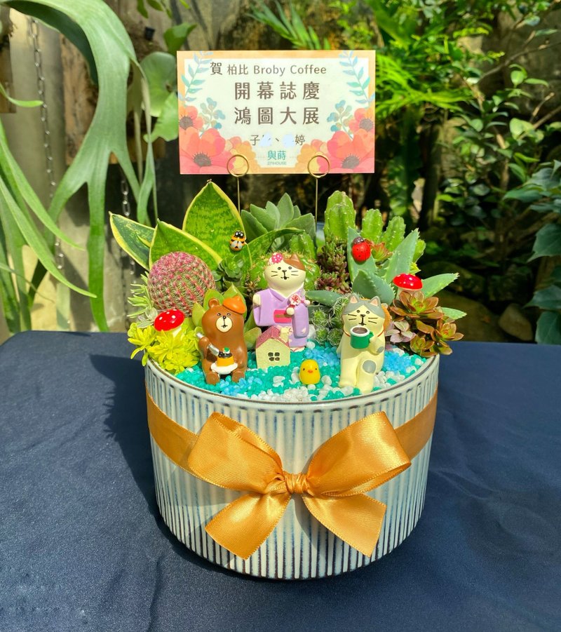 【急單可】藍紋庭/免費客製卡片/安全運送/室內盆栽/多肉 仙人掌 - 盆栽/植栽 - 植物．花 綠色