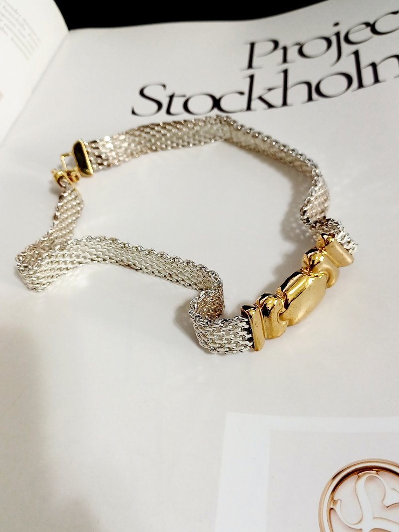 vintage jewelry  亮麗個性亮銀頸鍊 項鍊 - 項鍊 - 其他金屬 