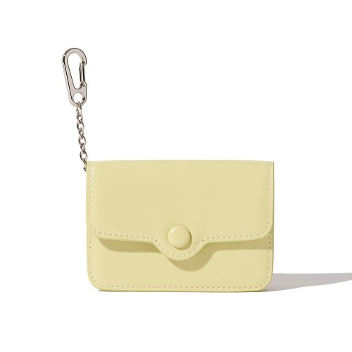 ★lemasque★ Dot Compact Keyring Business Card Holder Pale L DOT Compact Keyring Card Wallets pale lemon LEMASQUE|錢包