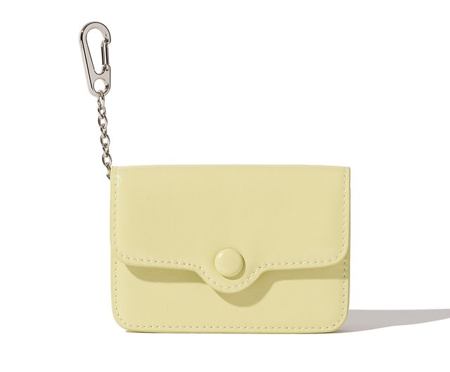 ★lemasque★ Dot Compact Keyring Business Card Holder Pale L DOT Compact Keyring Card Wallets pale lemon LEMASQUE｜錢包