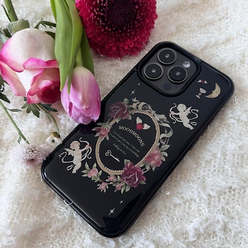 moodmoons Fall in Love - Flower Black Phone case