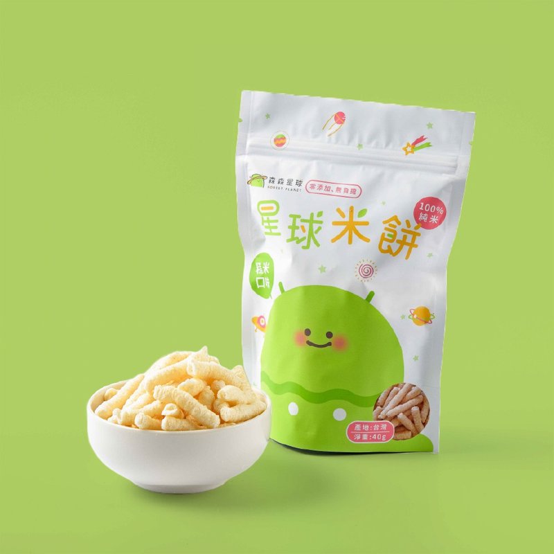 【Forest Pasta】Planet Rice Cake-Brown Rice Flavor - ขนมคบเคี้ยว - อาหารสด สีเขียว